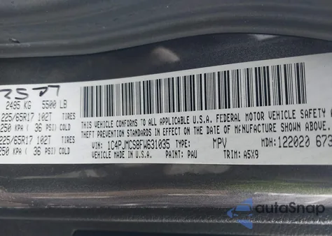 2015 Jeep Cherokee Latitude from USA, damaged, VIN 1C4PJMCS8FW631035